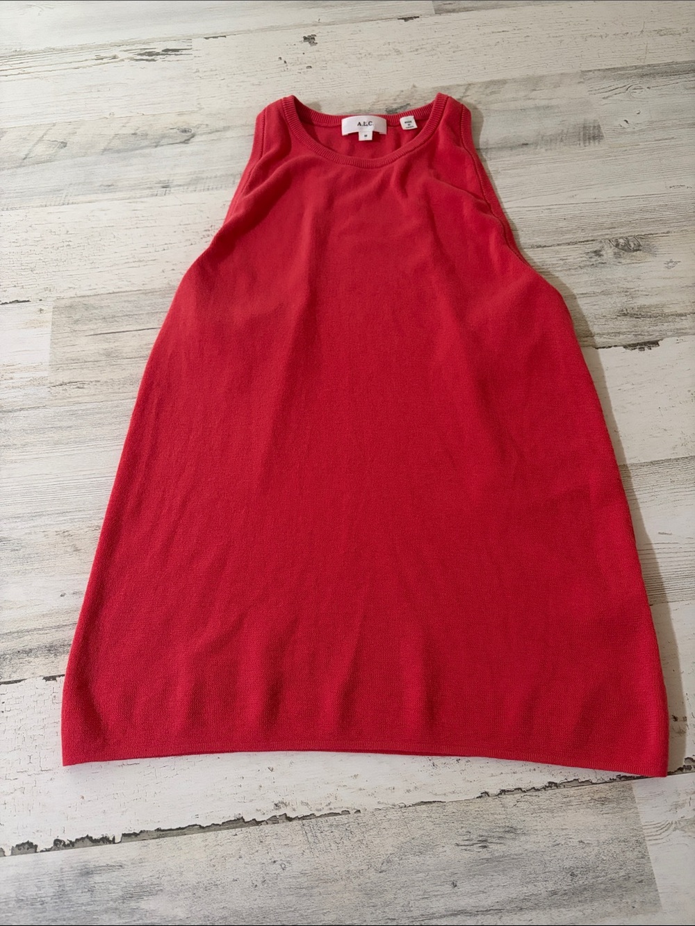 A.L.C. Sleeveless Ribbed Racer Back Knit Tank